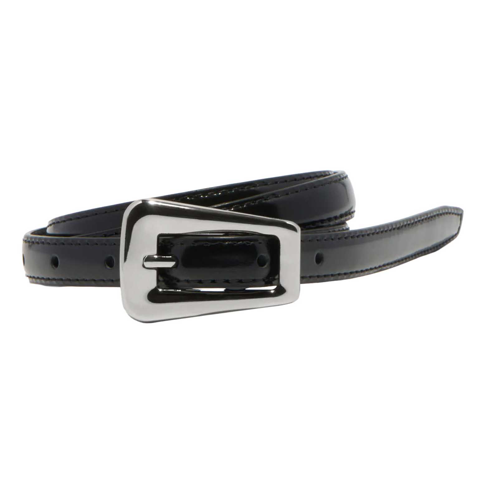 Cue Oversized Buckle Patent Leather Belt